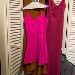Amanda Uprichard Hot Pink Spaghetti Strap dress